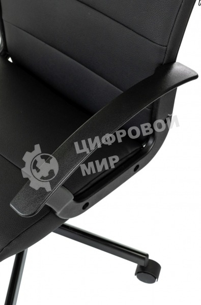 Кресло офисное Бюрократ Triest черный, эко.кожа, крестов. металл черный