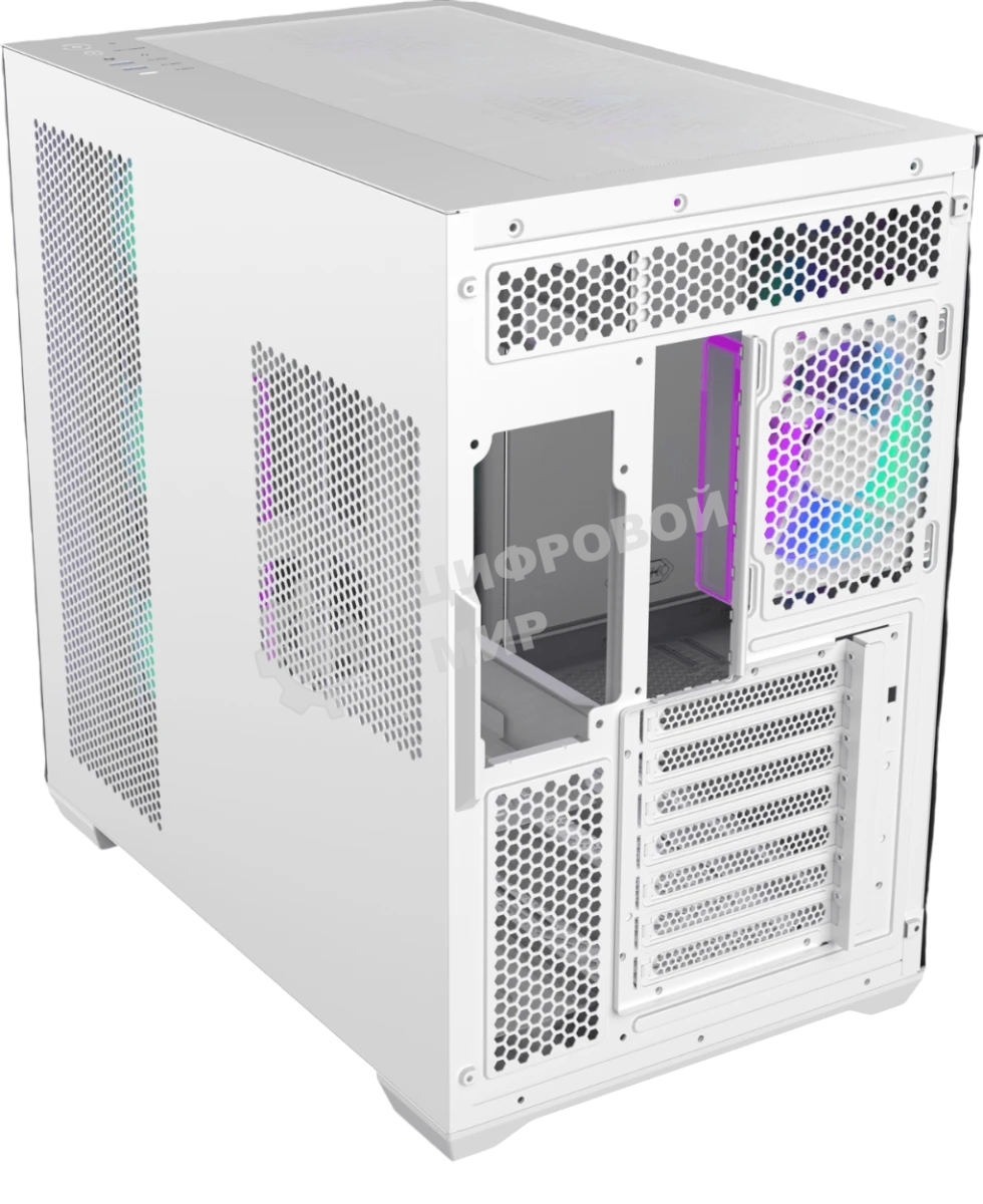 Корпус без блока питания Raijintek ATREUS BT4, Midi-Tower, TG, 4x120мм ARGB, 2xUSB-A 3.0 + 1xUSB Type-C , E-ATX, ATX, mATX, mITX White