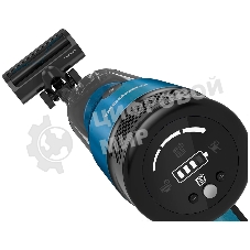 Пылесос вертикальный Grundig VCP 8330 черный/синий, питание от аккумулятора, 150 Вт, уборка сухая, пылесборник 0.7 л