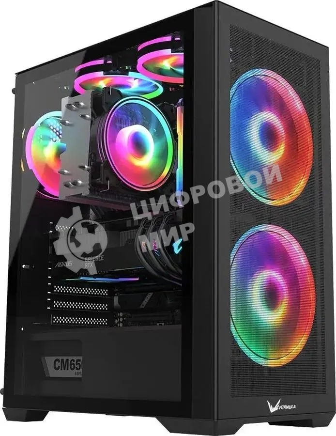 Компьютерный корпус AeroCool/Formula Air Power G5 DUO черный без БП ATX 2x180мм 1xUSB3.0 1xUSB3.1 audio bott PSU