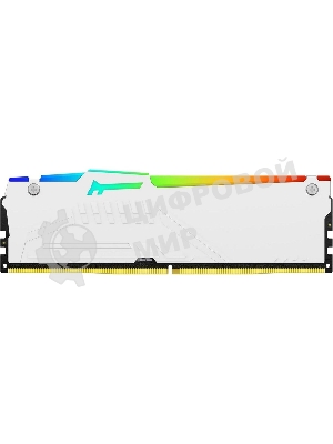 Оперативная память Kingston Fury Beast, DDR5, 32Gb (2x16Gb), 6000MHz, CL36, DIMM, с радиаторами, RGB, белый