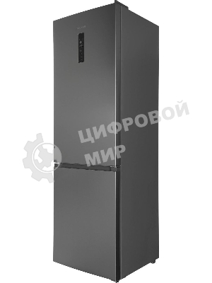 Холодильник Hyundai CC35083F нержавеющая сталь двухкамерный 240/95л морозилка снизу, No Frost