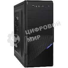 Компьютерный корпус Minitower ExeGate BA-201-UNS350 (mATX, БП UNS350 с вент. 12см, 2*USB, аудио, черный)