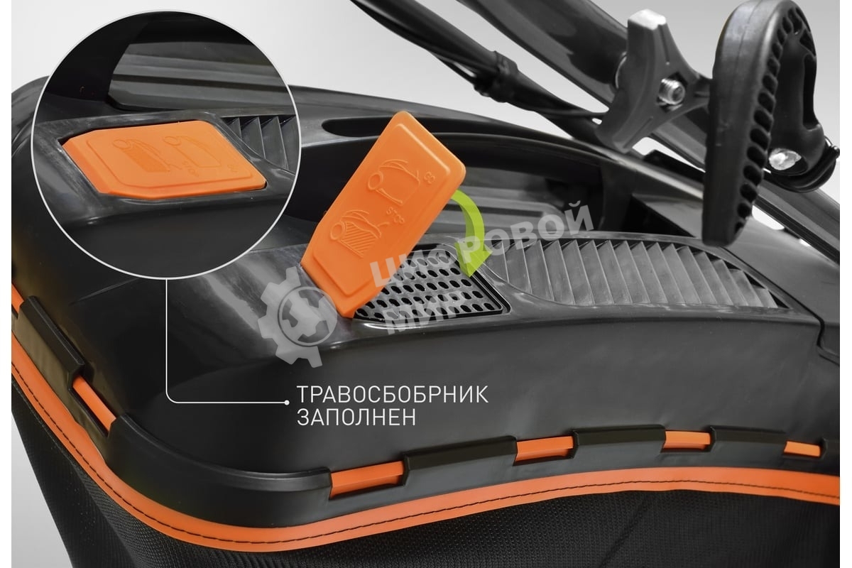 Газонокосилка CARVER LMG-2646HM бенз., 2.6 кВт, шир.46см колеса 7''/8'' травосб.65л мульчиров.