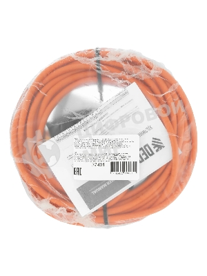 Удлинитель-шнур силовой Garden Series Denzel б/з, ПВС, 10 м, 1 розетка, 2*1 мм