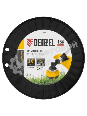 Леска для триммера Denzel двухкомпонентная звезда, 3,0 мм х 166 м, на DIN катушке EXTRA CORD