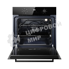 Духовой шкаф Kuppersberg HO 606 P Black, High-Tech, 78 л, поворотное управление, утапливаемые переключатели, дисплей, таймер, 6 режимов, макс. температура 310 градусов, телескопические направляющие (на 1 уровень), цвет черный, цвет фурнитуры черный