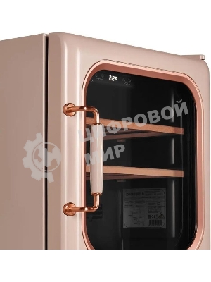 Винный шкаф Maunfeld MFWC-40SCH14 шампань, 40 л, 1 отсек, 14 бут., класс G