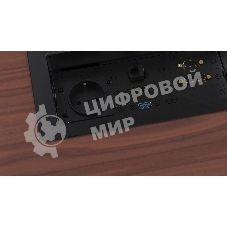 Металлический корпус WRTS-11BOX-B Wize для модульной системы врезного лючка в стол с убирающейся крышкой, черный;