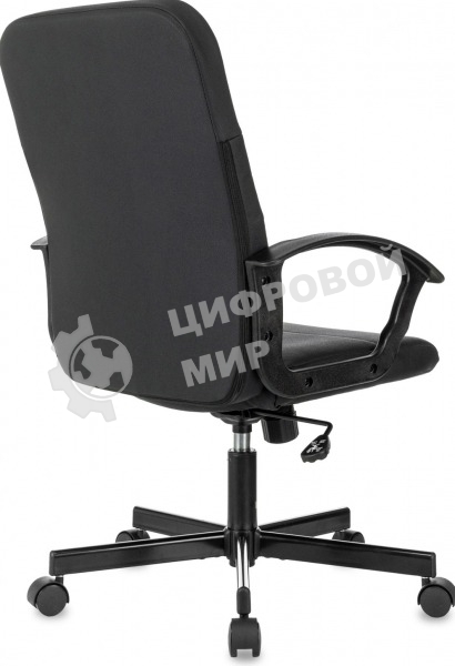 Кресло офисное Бюрократ Triest черный, эко.кожа, крестов. металл черный