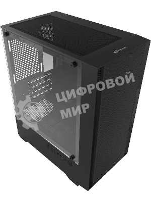 Компьютерный корпус Оклик OCC-MN307 черный без БП mATX 8x120мм 2xUSB 2.0 1xUSB 3.0 audio bott PSU