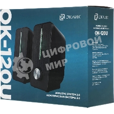 Акустическая система Оклик OK-120U 2.0 черный 6Вт