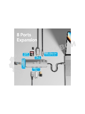 Мультифункциональный хаб Vention USB Type C 8 в 1