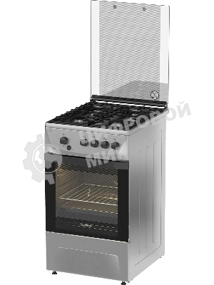 Плита газовая Darina 1D1 GM 241 014 Х нержавеющая сталь/черный, конфорок 4 шт, духовка 50 л, 50 см x 85 см x 60 см