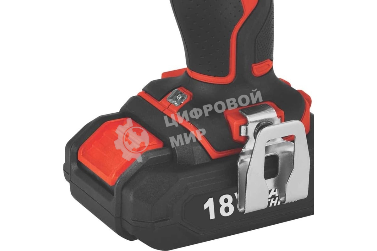 Шуруповерт ударный аккумуляторный KLECO KE18DM-15 (18В, Li-ion-1шт, 1,5 А·ч, 30Нм, З/У, биты 32шт, сверла 9шт дерево/металл)