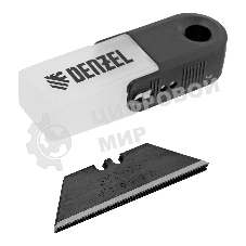 Лезвия Denzel 19 мм, сталь SK5 - 0,6 мм, трапециевидные, 5 шт.