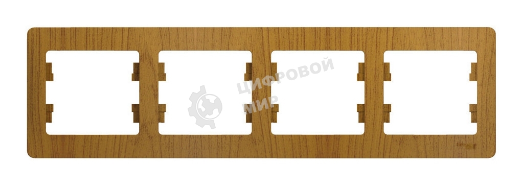 Рамка 4-м Glossa горизонт. дер. дуб SchE GSL000504