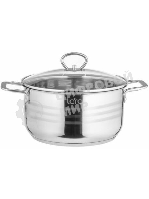 Набор посуды Lara LR02-81 Standart 6пр. LR02-81 Набор посуды Lara Standart (2.3 л + 4.5 л + 5.7 л) капсулированное индукционное дно, крышки