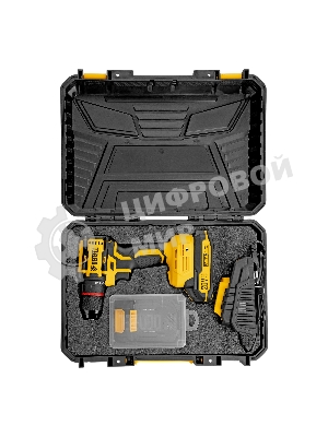 Дрель-шуруповерт Denzel CDH-BL-20, 20 В, 2 Ач, 50 Нм, бесщеточный