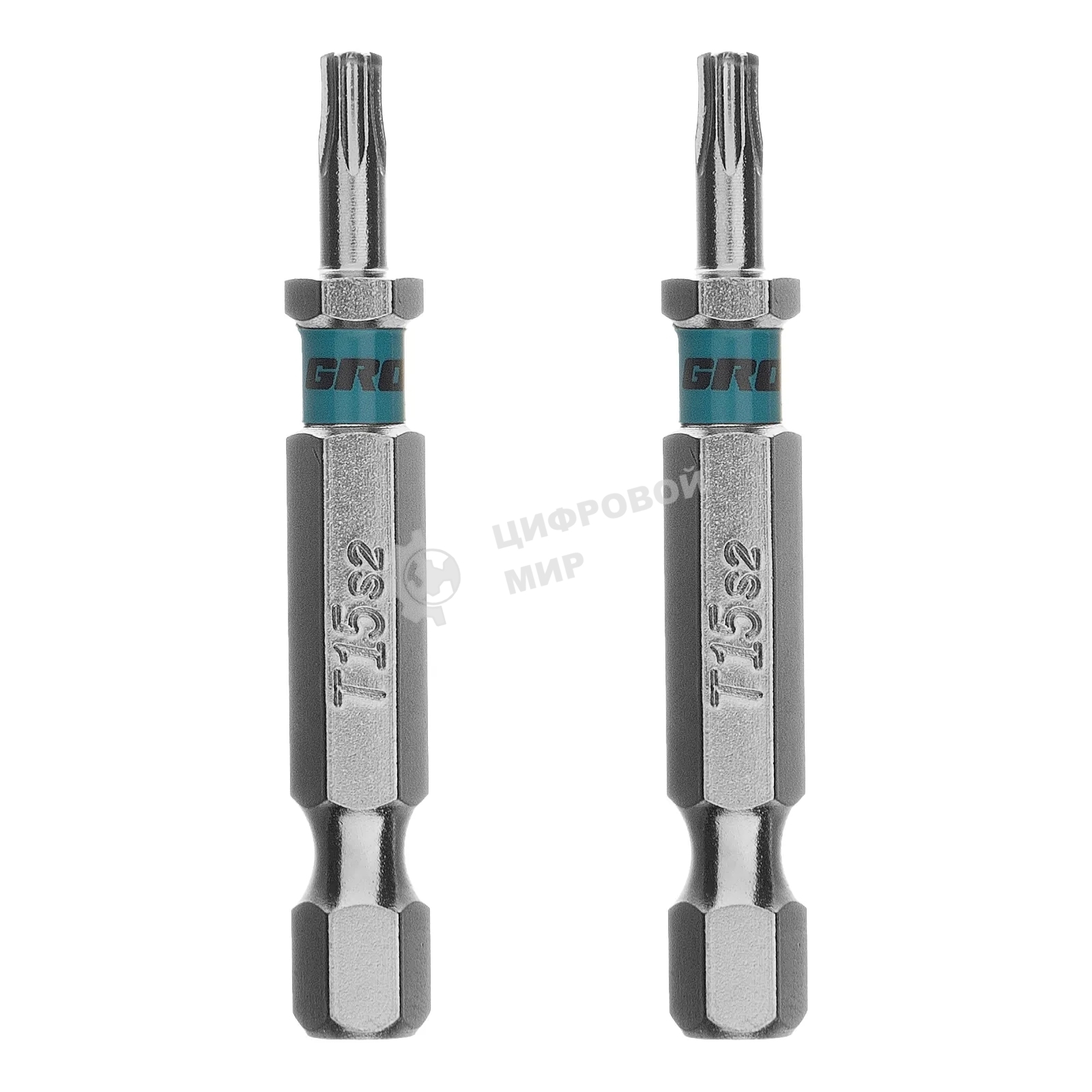 Бита Gross Torx 15х50 мм, сталь S2, шестигр., 2 шт.