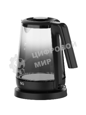 Электрочайник BQ KT1000G черный, 1.7 л, 2200 Вт, скрытый нагревательный элемент