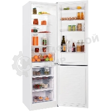 Холодильник Nordfrost NRB 154 W белый матовый двухкамерный 238/115 л морозилка снизу, капельная система