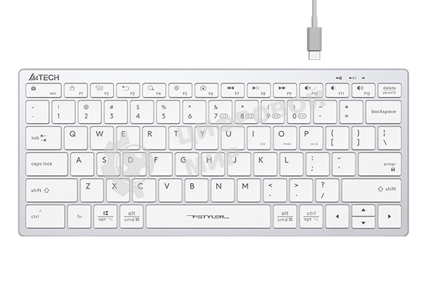 Клавиатура A4Tech Fstyler FBX51C беспроводная, USB, Bluetooth/Радиоканал, белый