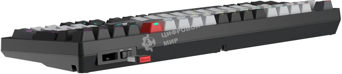 Клавиатура беспроводная механическая A4Tech Bloody WS98 USB черный/серый (WS98)