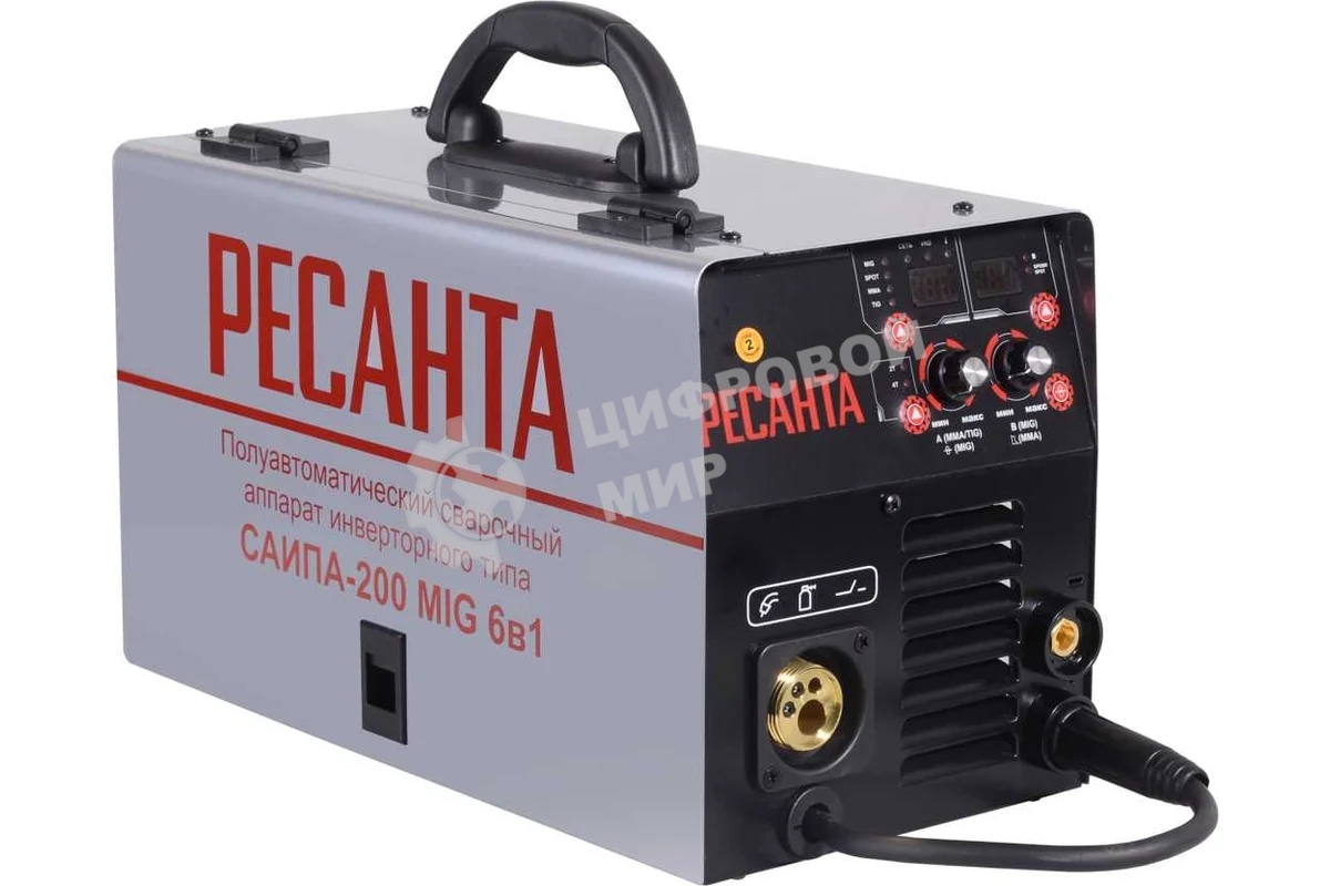 Сварочный аппарат инверторный полуавтоматический Ресанта САИПА-200 65/9