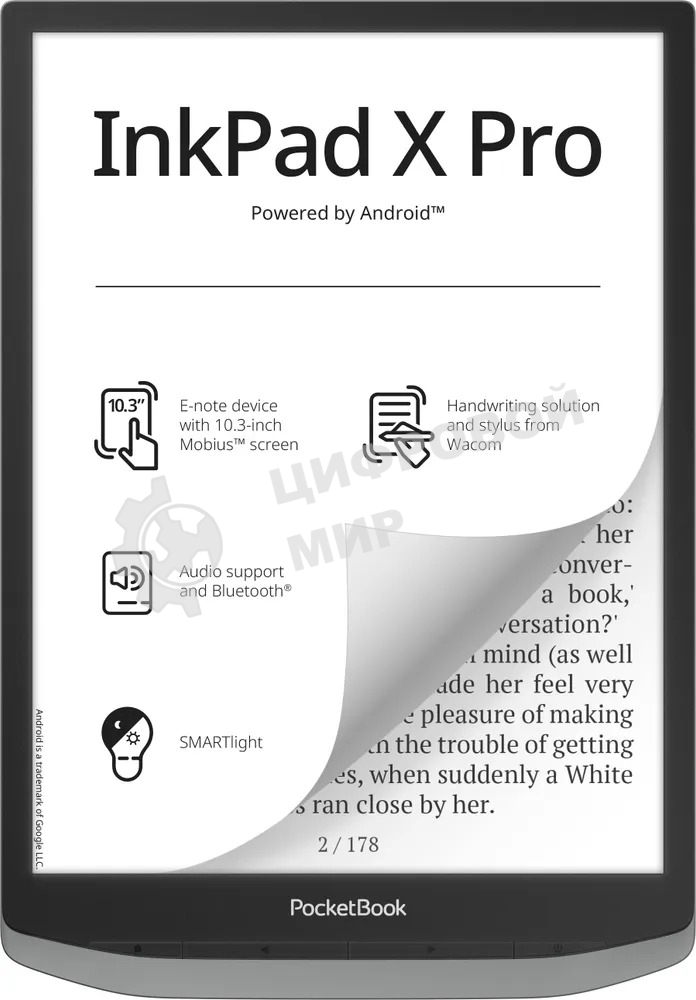 Электронная книга PocketBook Inc Pad X Pro Mist серый (PB1040D-M-WW)