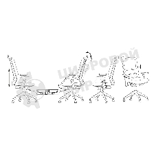 Кресло руководителя Бюрократ MC-G611NL-H черный Elastic-102 с подголов. крестов. 4-луч. пластик пластик серый