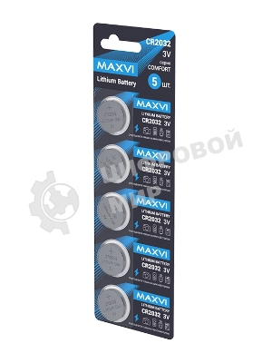 Литиевая батарейка Maxvi MB2032CF5, COMFORT, CR2032, 5 шт.