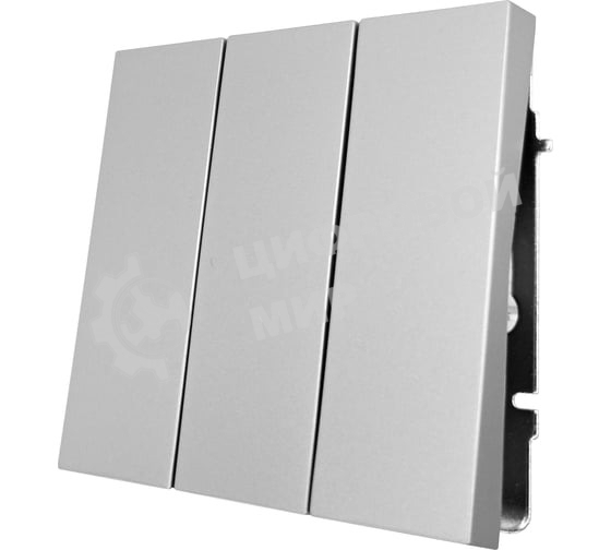 Выключатель 3-кл. СП ZIMA IP20 10А безвинт. зажим серый матовый LEZARD 704-7488-109QC