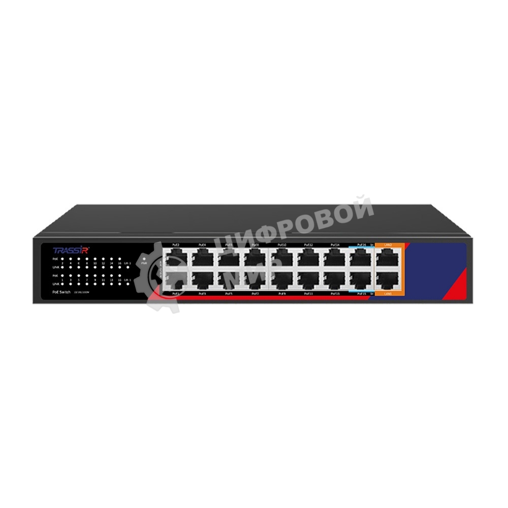 Коммутатор TRASSIR TR-NS1118-240-16POE