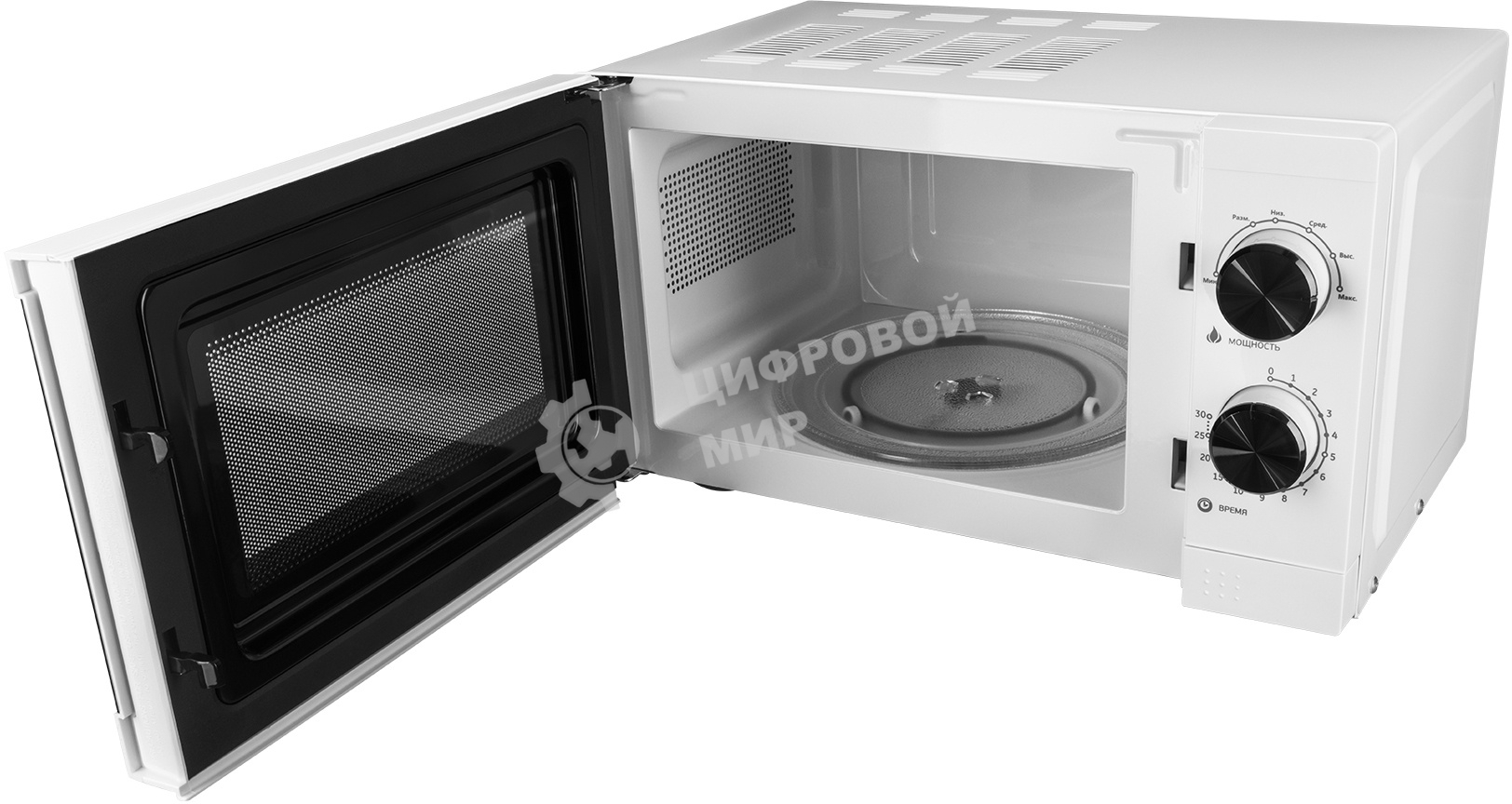 Микроволновая печь Starwind SMW4020 белый, 20 л, 700 Вт, переключатели - поворотный механизм