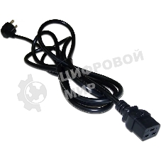 Шнур питания Lanmaster LAN-PP19/SHA-5.0-BK C19-Schuko проводник.:3x1.5мм2 5м 220В 16А черный