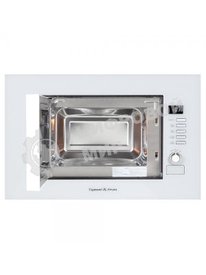 Встраиваемая микроволновая печь Zigmund & Shtain BMO 21 W белый, 20 л, 1200 Вт, переключатели - поворотный механизм/кнопки