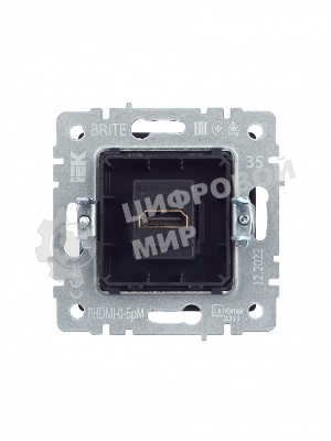 Розетка HDMI IEK BRITE РHDMI-0-БрМ маренго