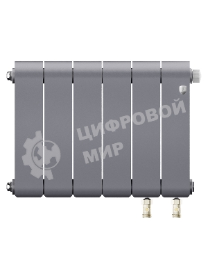 Радиатор биметаллический Royal Thermo Infinity 300 Silver Satin VR80 - 6 секц.