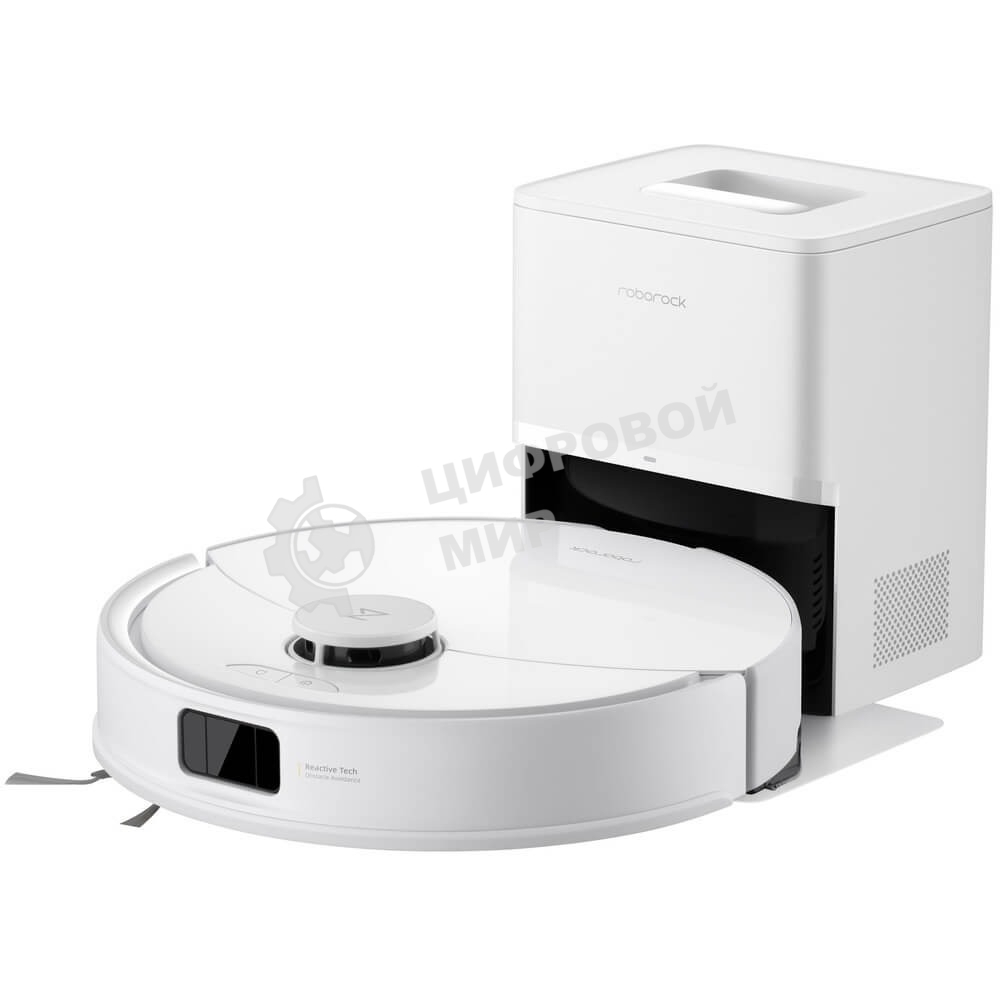 Робот-пылесос Roborock Q8 Max Pro Plus белый, 5200 мАч Li-Ion, уборка сухая/влажная, пылесборник контейнер 0,5 л