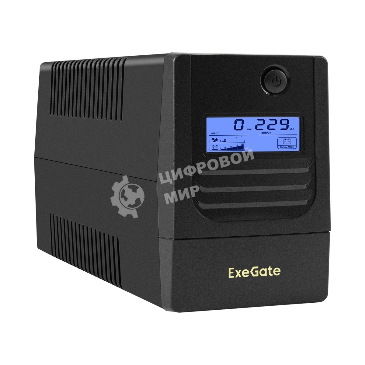 Источник бесперебойного питания ExeGate Smart LB-650.LCD.AVR.2SH.USB / 650 ВА / 390 Вт / 2 x CEE 7 (евророзетка)