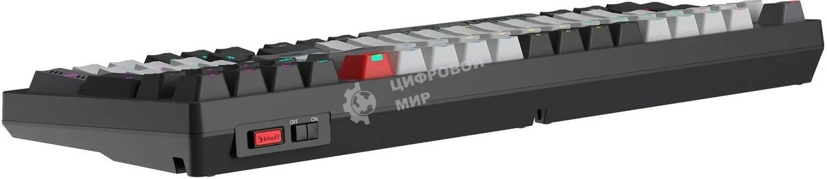 Клавиатура беспроводная механическая A4Tech Bloody WS98 USB черный/серый (WS98)