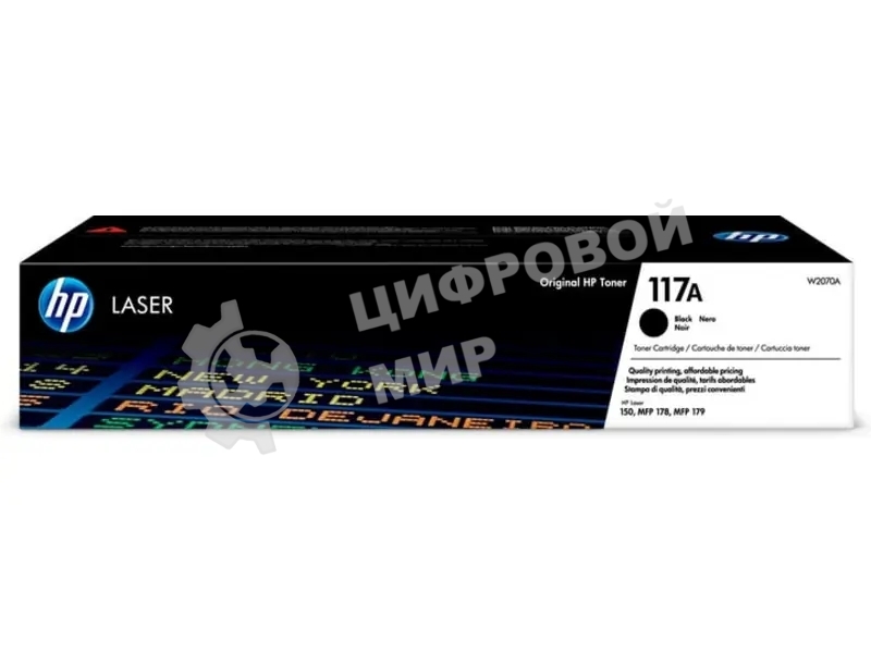 Картридж лазерный Colouring CG-W2070A (№117A) черный (1000 копий) для принтеров HP Color Laser 150nw/150a/178nw/179fnw