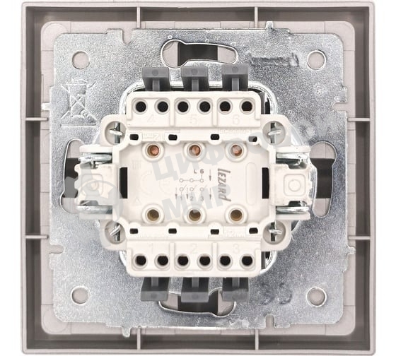 Выключатель 3-кл. СП ZIMA IP20 10А безвинт. зажим серый матовый LEZARD 704-7488-109QC