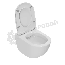 Унитаз подвесной безободковый Bau Dream 53, сиденье дюропласт микролифт