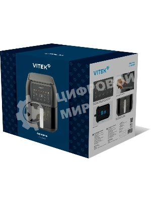 Аэрогриль Vitek VT-AF8001 темно-серый, 1700 Вт, 8 л, сенсор, 8 программ
