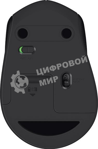 Мышь беспроводная Logitech M330 SILENT PLUS черный, 1000 dpi, радиоканал, USB, кнопки - 3