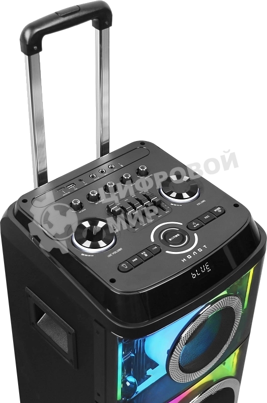 Колонка портативная Ural 103 черный 1200W 1.1 BT/3.5Jack/USB-C 15м 7000mAh (УРАЛ МОЛОТ 103)