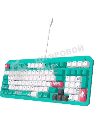 Клавиатура ASUS TUF Gaming K3 Gen II MIKU Edition проводная, USB Type-A, голубой