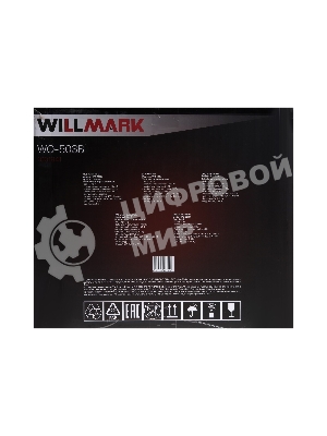 Мини-печь Willmark WO-503B (45 литров, таймер, термостат,230С, 1800Вт, черный)
